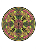 Bright Bumble Bee colored Mandala Classroom Decore