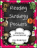 Bright Chalkboard Reading Strategy Posters