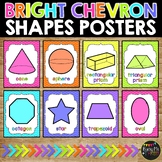 Bright Chevron 2D and 3D Shapes Posters Classroom Décor Ma