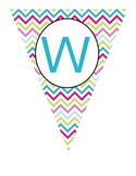 Bright Chevron Bunting Welcome sign