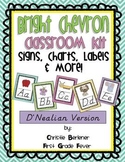 Bright Chevron Classroom Kit - {D'Nealian}