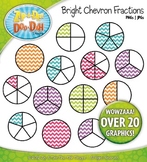 Bright Chevron Fractions Clipart {Zip-A-Dee-Doo-Dah Designs}
