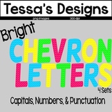 Bright Chevron Letters Clip Art