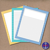 Bright Chevron Lined Writing Paper for Writers Workshop, B