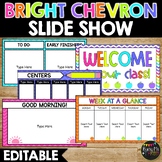 Bright Chevron Themed Presentation | Editable | Google Sli