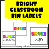 Bright Classroom Bin Labels - Adhesive Pocket Labels from TARGET