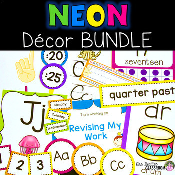Preview of Bright Classroom Decor BUNDLE | Bulletin Board | Bright Classroom Theme