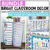 Bright Classroom Decor Bundle - Editable - Back to School