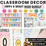 Bright Classroom Decor Bundle | Retro Classroom Decor | Gr