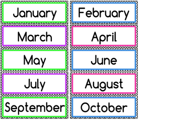 Bright Classroom Decor Theme - Calendar Weather Display - Black & white ...