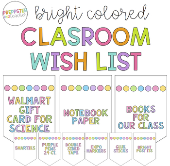 School Supply Wish Lists