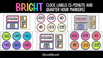 Preview of Bright Clock Labels - *3* Styles!