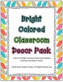 Bright Colored Classroom Decor -Pack 1
