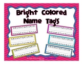 Bright Colored Name Tags FREEBIE!