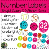 Number Labels- Bright Colors