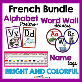 Bright & Colorful EDITABLE FRENCH Alphabet Posters, Name T