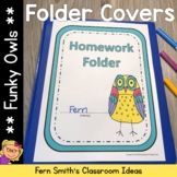 Bright Colorful Owls Student Folder Covers