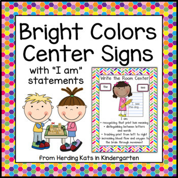 Preview of Bright Colors Center Signs