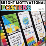 Bright Colors Classroom Decor Back to School Motivational Posters