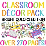 Bright Colors Classroom Decor Pack