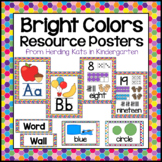 Bright Colors Classroom Decor with Numbers, Alphabet, Colo