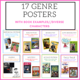 Bright Colors Genre Posters With DIVERSE Book Examples