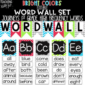 Journeys 1st grade word wall