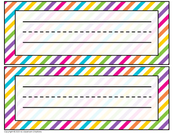 Bright Colors Labels and Signs - Classroom Decor by SC Classroom Creations