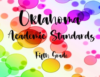 Preview of Bright Colors OAS Fifth Grade Standards Flip Chart