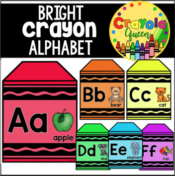 Bright Crayon Alphabet By Crayola Queen Tpt