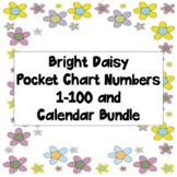 Bright Daisy 1-100 and Calendar Pocket Chart Bundle