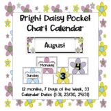 Bright Daisy Classroom Calendar | Pocket Chart or Magnetic