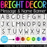 Bright Decor Name & Message Banner Flags / Editable Bullet