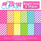 Bright Dots And Stripes Digital Papers