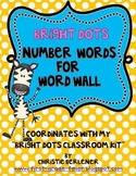 Bright Dots Number Words for Word Wall