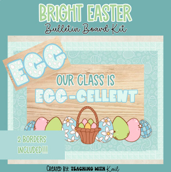 Preview of Bright Easter Bulletin Board, Bright Spring Bulletin Board, Easter Egg Bulletin