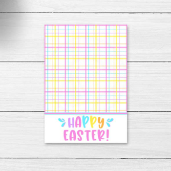 Preview of Bright Easter Printable Mini Cookie Cards, Easter Flat 3.5x5" Note Cards