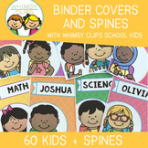 Whimsy Clips School Kids Binder Covers and Spines for the 