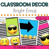 Bright Emoji Classroom Decor Binder Covers