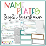 Bright Farmhouse Editable Name Tags - Desk Plates