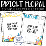 Bright Floral Meet the Teacher Welcome Letters 