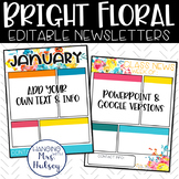Bright Floral Newsletter Templates