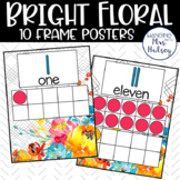 Bright Floral Ten Frame Posters
