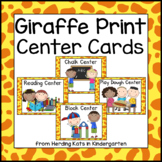 Bright Giraffe Print Center Cards