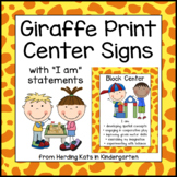 Bright Giraffe Print Center Signs