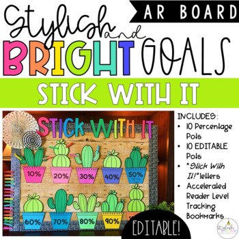 Bright Goals | Stick With It Accelerated Reader (AR) Bulletin Board Display