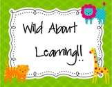 Bright Jungle Animal Theme-Wild About Learning-"Colors"