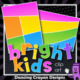 Bright Kids Dotty Segments Background Clip Art | Digital P