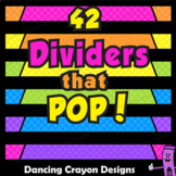 Bright Kids Page Dividers Clip Art | Page Headers