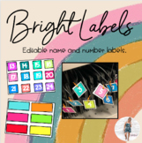 Bright Labels, Editable Name & Number Labels